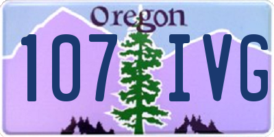 OR license plate 107IVG