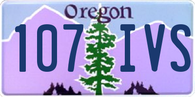 OR license plate 107IVS