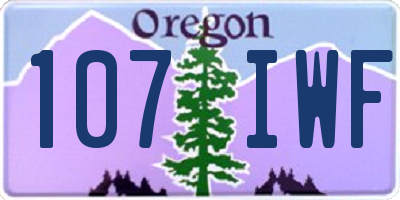 OR license plate 107IWF