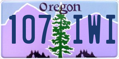 OR license plate 107IWI