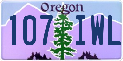 OR license plate 107IWL