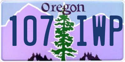 OR license plate 107IWP
