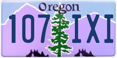 OR license plate 107IXI
