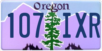 OR license plate 107IXR