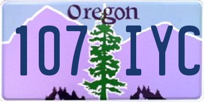 OR license plate 107IYC
