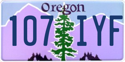 OR license plate 107IYF