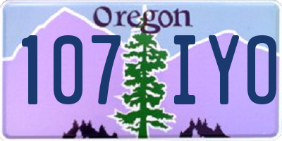 OR license plate 107IYO