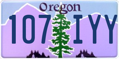 OR license plate 107IYY
