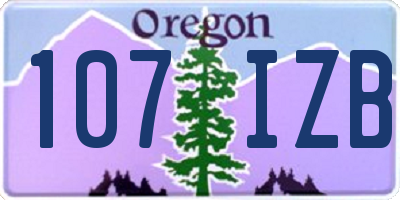 OR license plate 107IZB