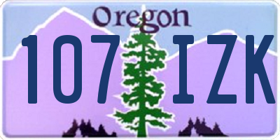 OR license plate 107IZK