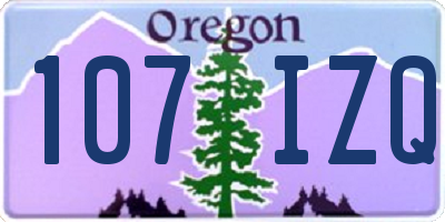 OR license plate 107IZQ