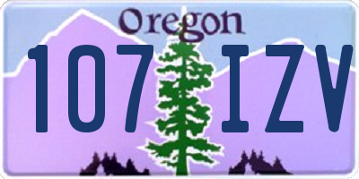 OR license plate 107IZV