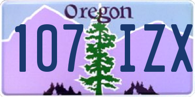 OR license plate 107IZX