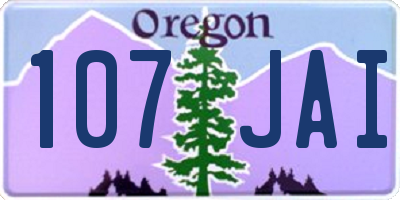 OR license plate 107JAI