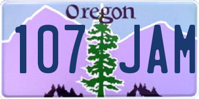 OR license plate 107JAM