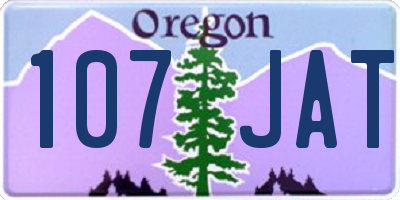 OR license plate 107JAT
