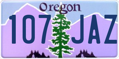 OR license plate 107JAZ