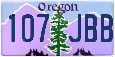 OR license plate 107JBB