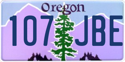 OR license plate 107JBE