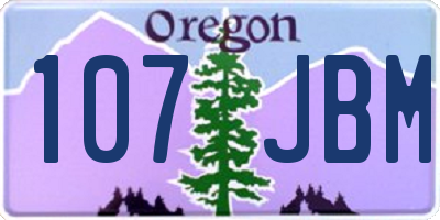 OR license plate 107JBM