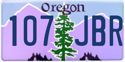 OR license plate 107JBR