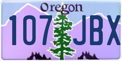 OR license plate 107JBX