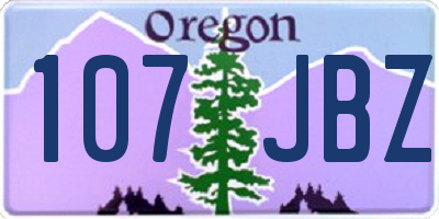 OR license plate 107JBZ