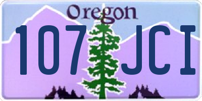OR license plate 107JCI