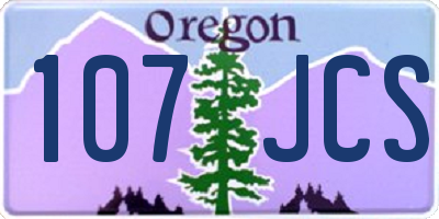 OR license plate 107JCS