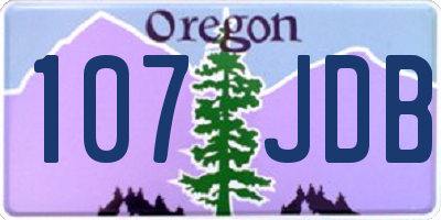 OR license plate 107JDB