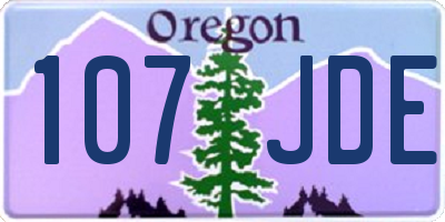 OR license plate 107JDE