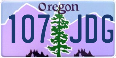 OR license plate 107JDG