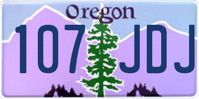 OR license plate 107JDJ