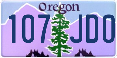 OR license plate 107JDO