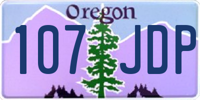 OR license plate 107JDP