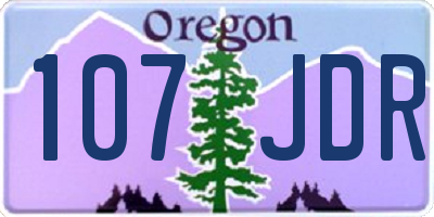 OR license plate 107JDR