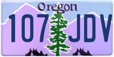 OR license plate 107JDV