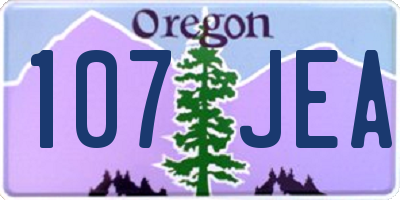 OR license plate 107JEA