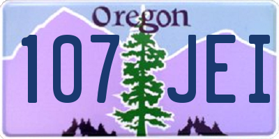 OR license plate 107JEI
