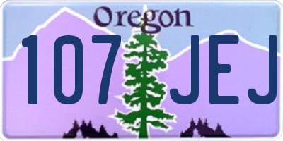 OR license plate 107JEJ
