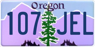 OR license plate 107JEL