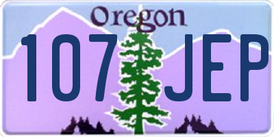 OR license plate 107JEP