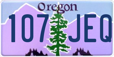 OR license plate 107JEQ
