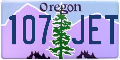 OR license plate 107JET