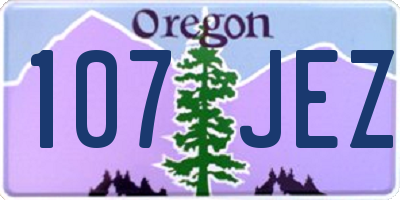 OR license plate 107JEZ