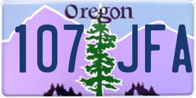 OR license plate 107JFA