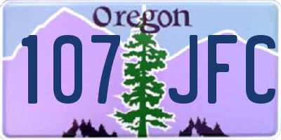 OR license plate 107JFC