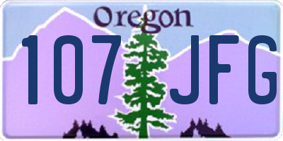 OR license plate 107JFG