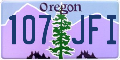 OR license plate 107JFI