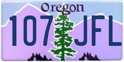 OR license plate 107JFL